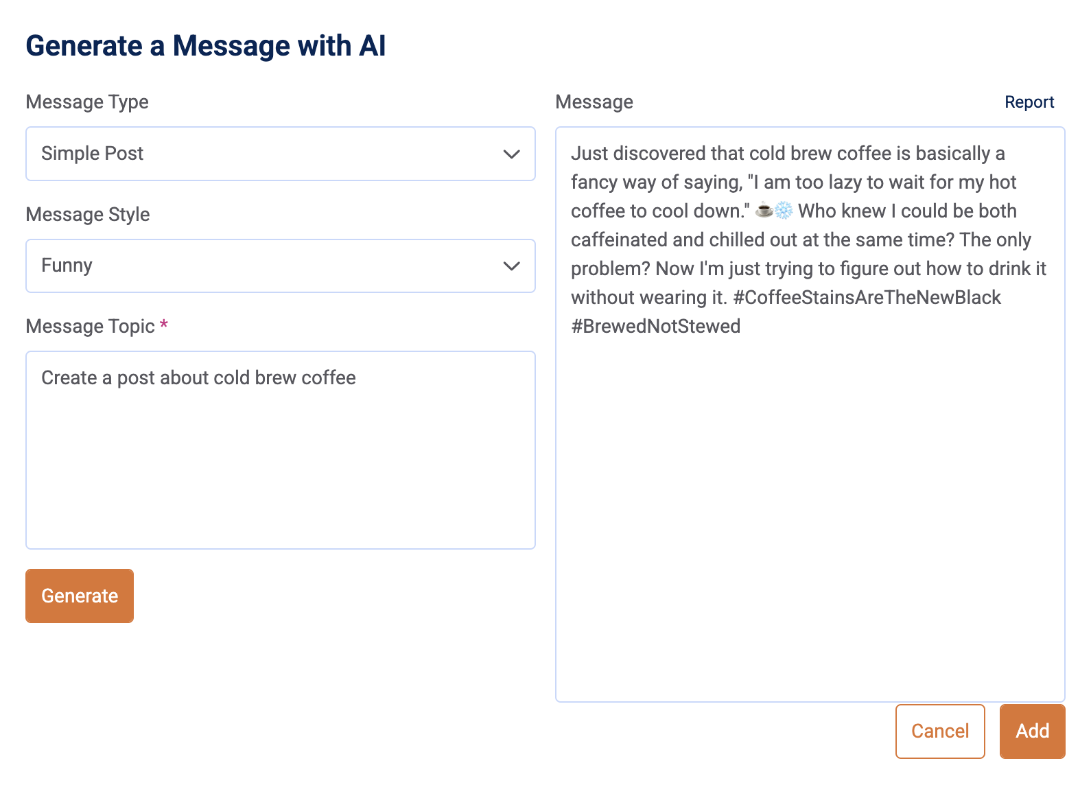 AI Social Post Create